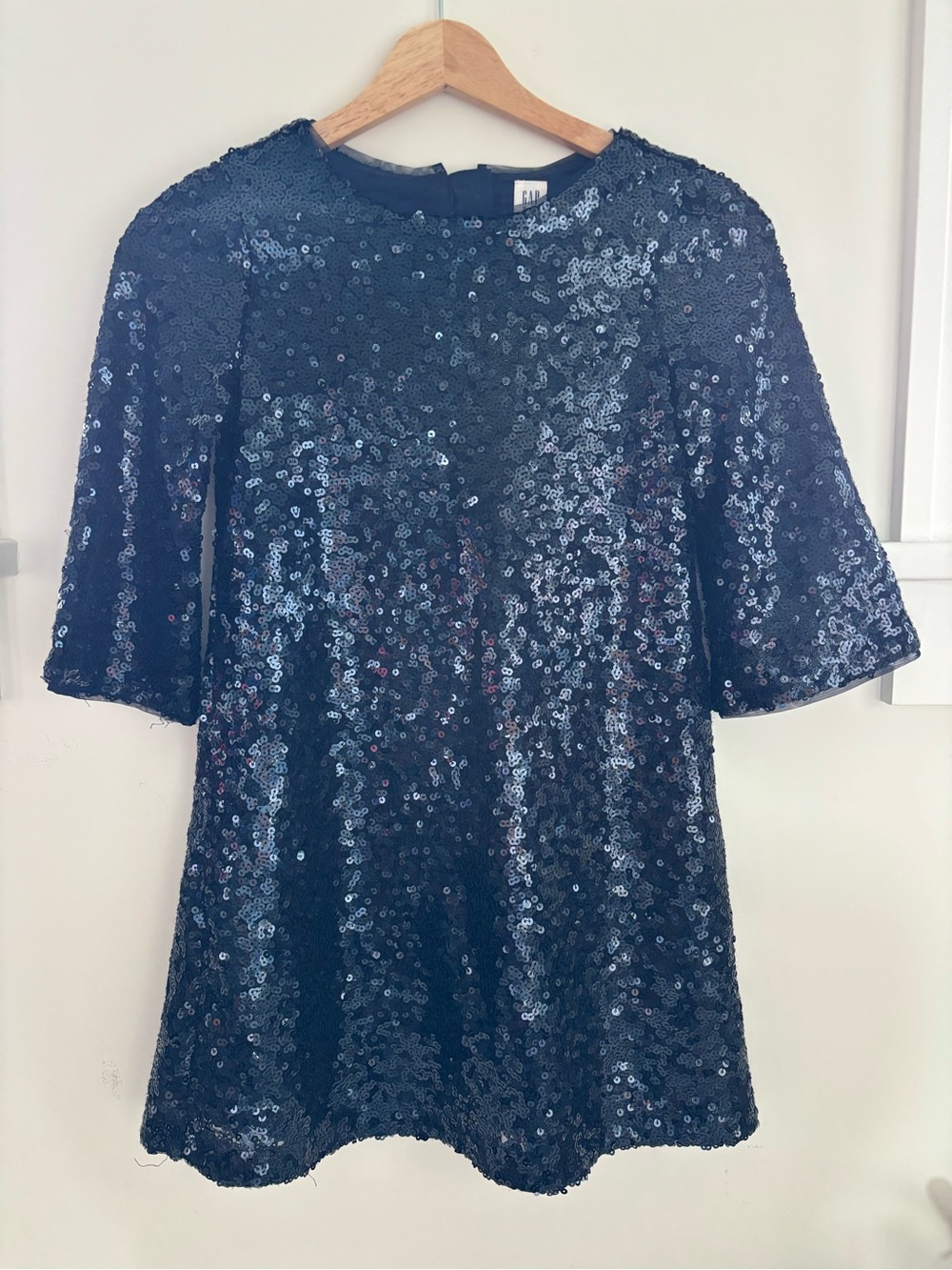 GAP Navy Blue Sequin Short Sleeve Tunic